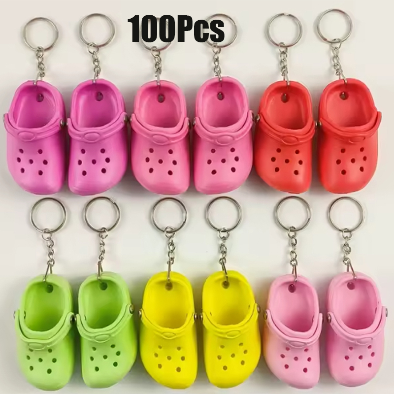 Croc Style Clog - 100 Peças Mini Chaveiro Estilo Croc