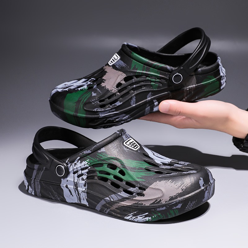 Croc Style Clog - Sandálias de Verão Masculinas com Estampa