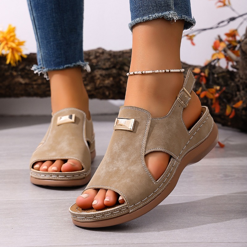 Sandálias Anabela Femininas Pl - Women'S Shoes With Bunions avaliação e preço