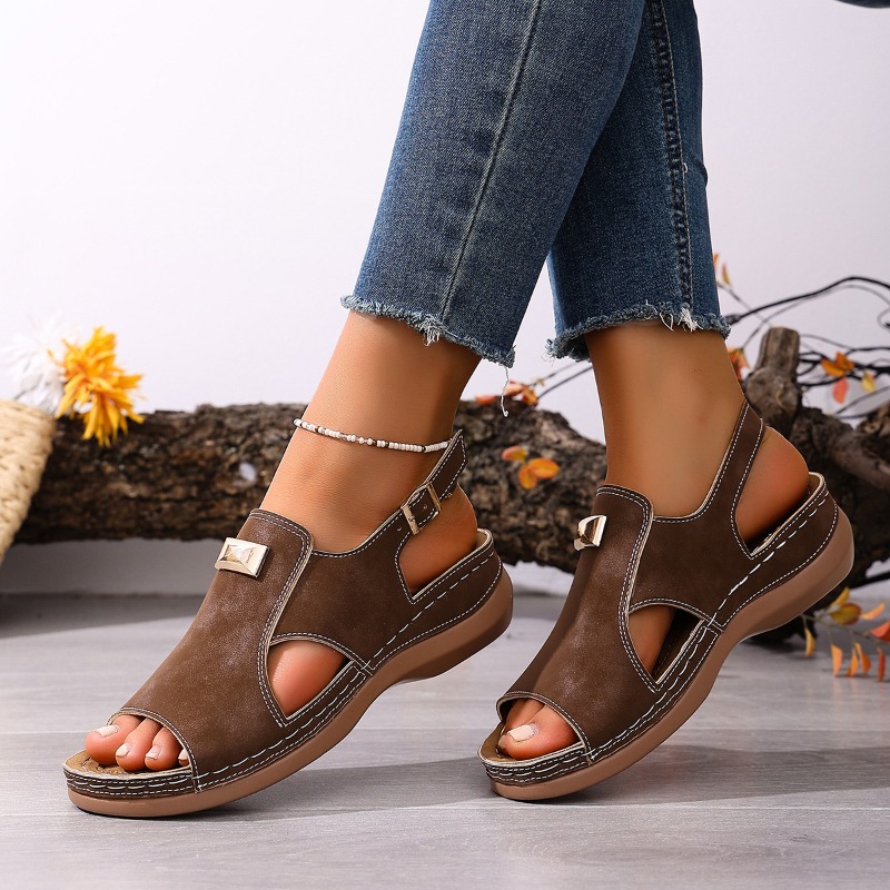 Sandálias Anabela Femininas Pl - Women'S Shoes With Bunions avaliação e preço