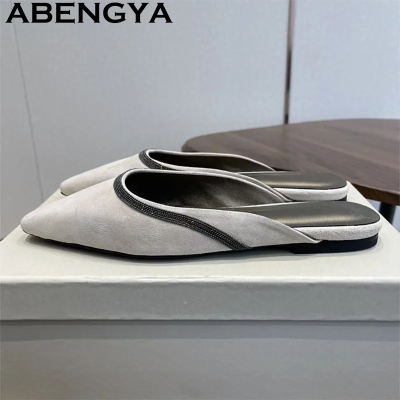 Chinelos Planos de Couro Suede - Kids Shoes Women avaliação e preço