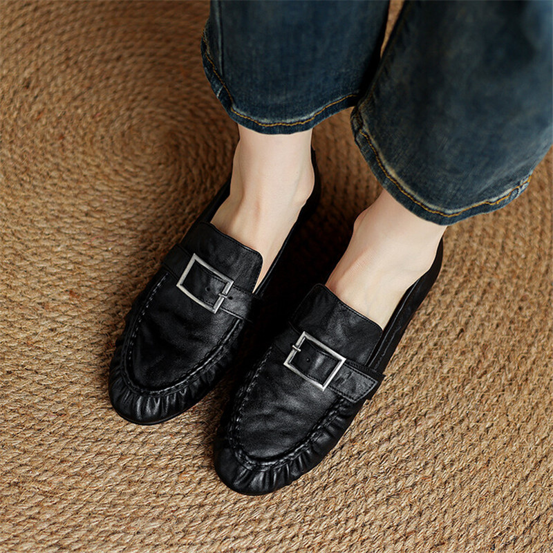 Mocassins de couro genuíno par - Women'S Shoes Popular avaliação e preço