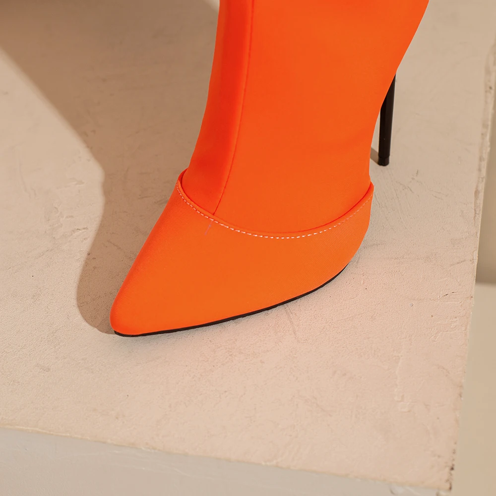 Novo inverno glamour laranja a - Women'S Shoes In Size 12 avaliação e preço