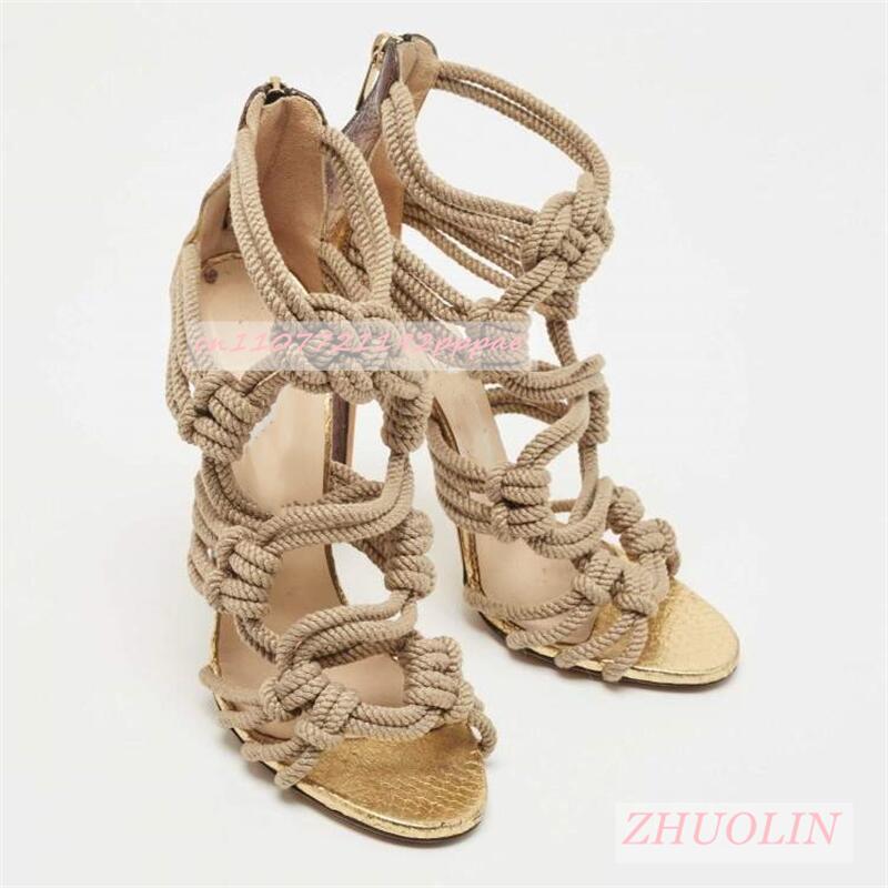 Feminino corda trançada sandál - Kids Shoes Women avaliação e preço