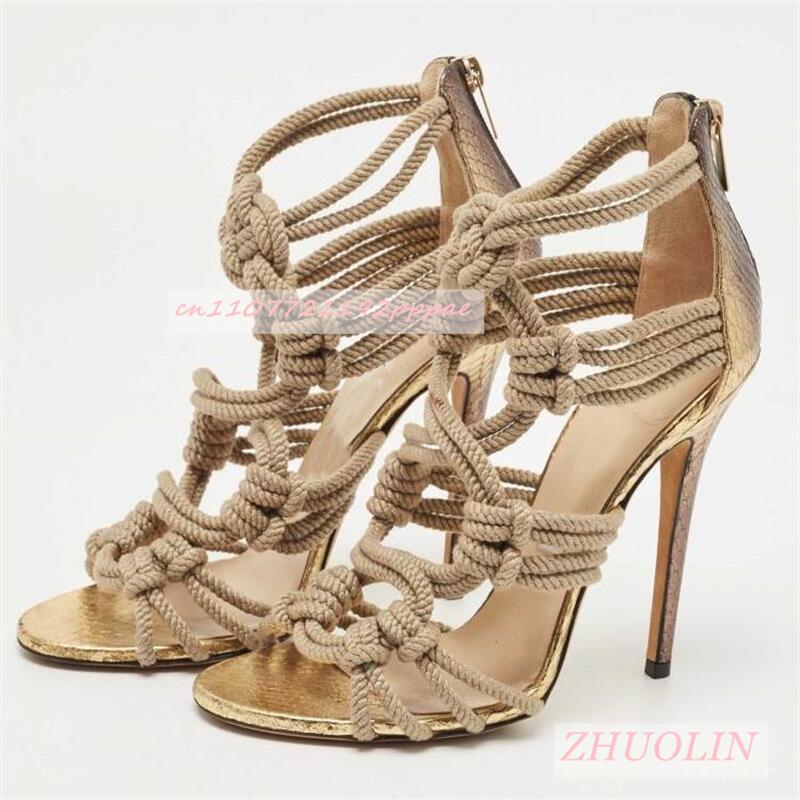 Feminino corda trançada sandál - Kids Shoes Women avaliação e preço
